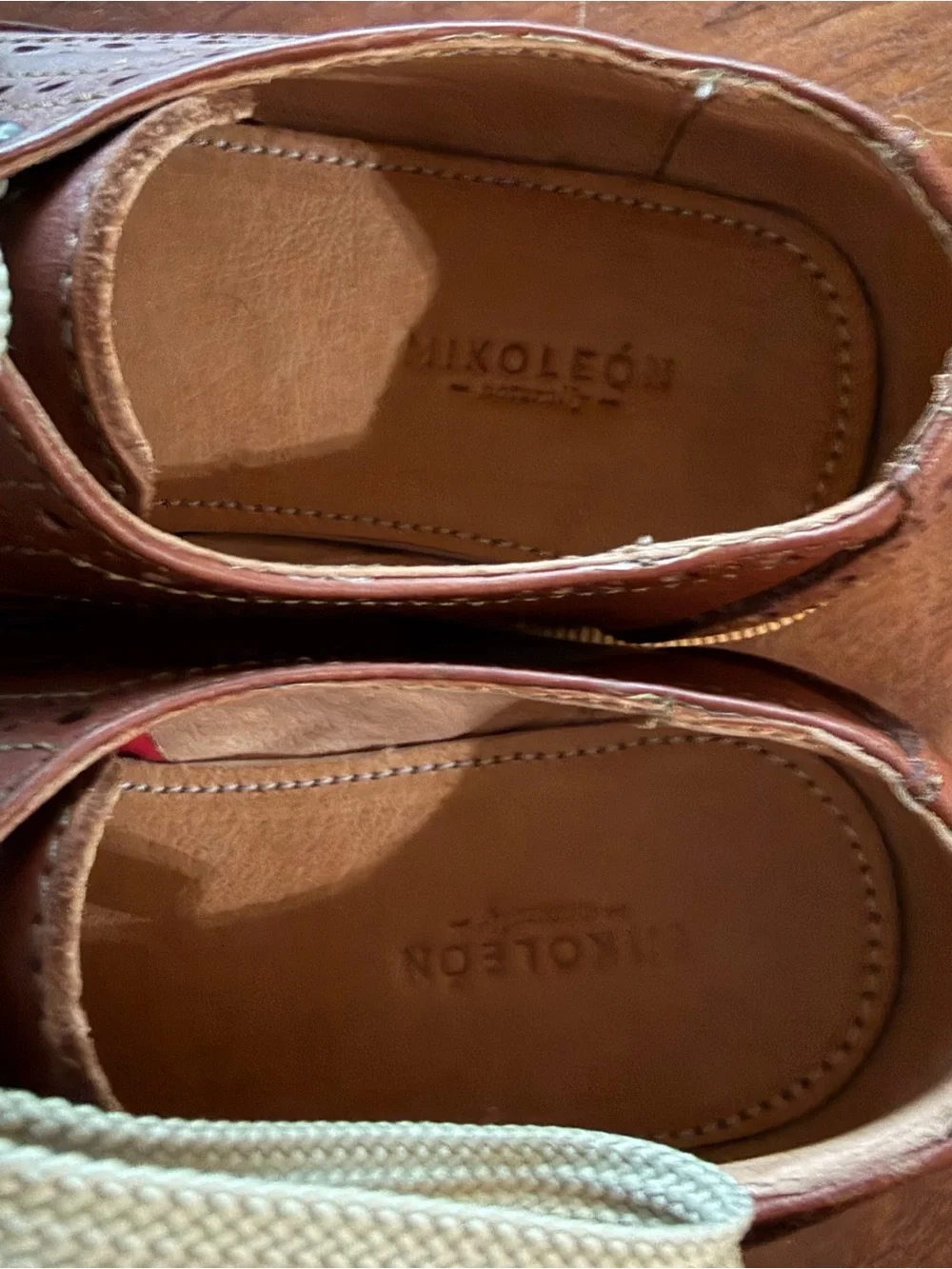 Mikoleon Brown Leather Brogue Oxford Shoes Kids EU 32